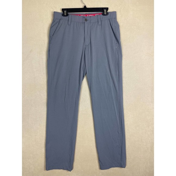 Under Armour Other - Under Armour Mens 34x32 Golf Pants Gray Mid Rise Stretch Straight Leg